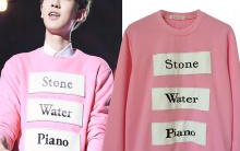 粉嫩青春，张函瑞演绎时尚粉色卫衣风采